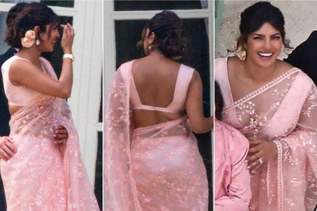 Priyanka Chopra Tampil Memesona Dengan Baju Sari India Di Pernikahan Sophie Turner Dan Joe Jonas Womantalk