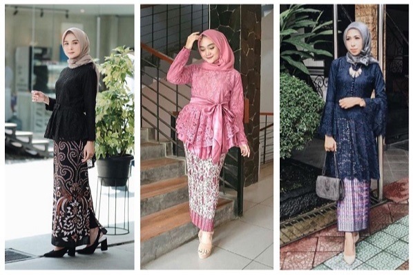  Model  Kebaya Brokat  Dan Kain  Songket  Contoh Baju  Adat