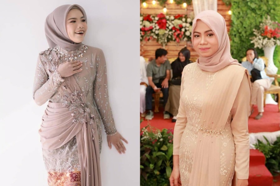 7 Model Kebaya Modern Dan Dress Brokat Kondangan Untuk Hijaber Womantalk