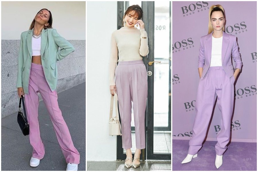 8 Model Atasan yang Cocok Untuk Celana Warna Ungu Lilac 