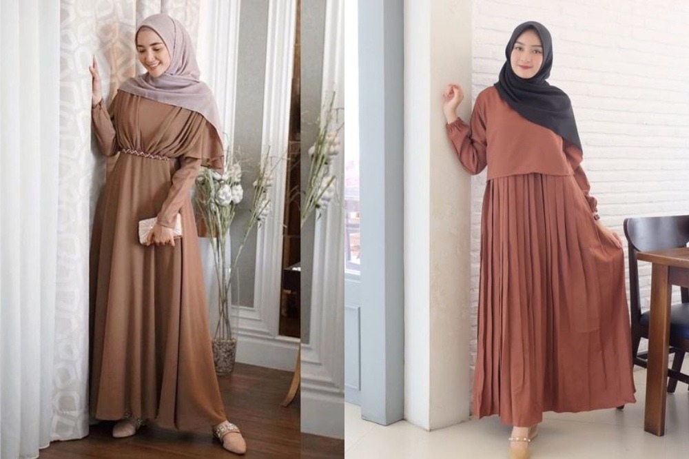 Warna Hijab Yang Cocok Dipadukan Dengan Gamis Cokelat Dan Gak Bikin