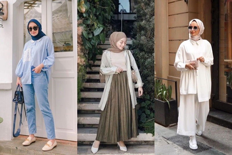 8 Tips Style Hijab  Kekinian  Simpel Dari Celana  Kulot 