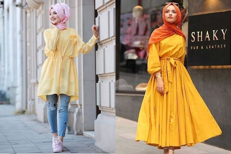 8 OOTD Warna Hijab Yang Cocok Dengan Baju  Kuning  Womantalk