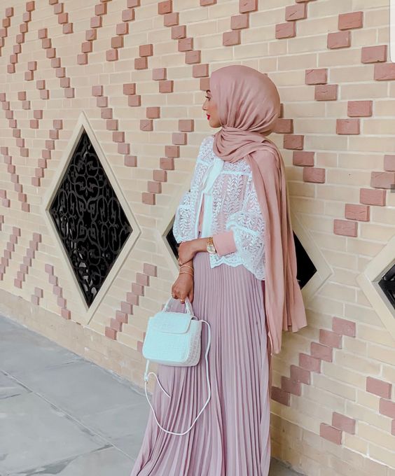 Atasan Utk Rok Prisket Warna Dusty Pink / Ootd Rok Plisket Yang Modis