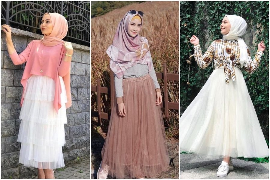 9 Model Hijab  dan Atasan yang Cocok Untuk Rok  Tutu  Womantalk