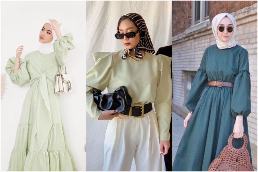 8 Padu Padan Busana Puff Sleeves Dengan Hijab Womantalk