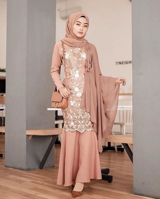 Kebaya Brokat Model Baju Gamis Terbaru Lebaran 2020 Hijabfest