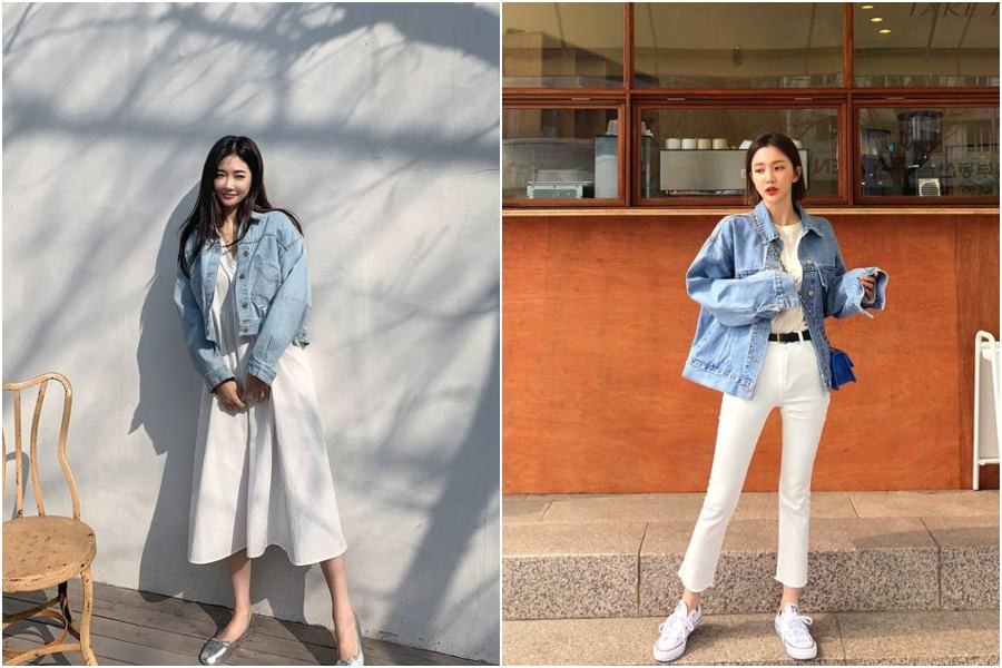 jaket jeans dan dress