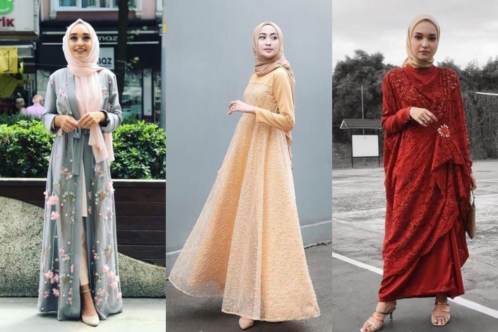 7 Ide Gaun Pesta Muslimah Cantik Unik  untuk Lebaran 