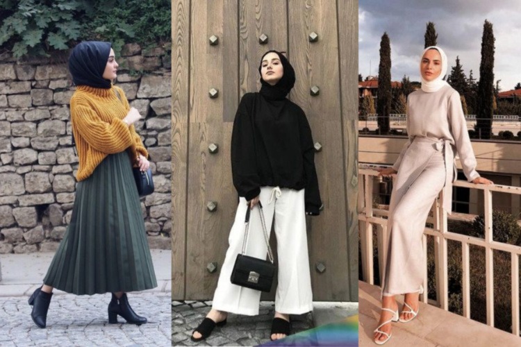 8 OOTD  Style Hijab  Santai dengan Celana dan Sweater  