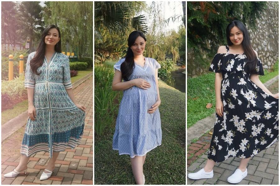 7 Gaya Dress Ibu Hamil Ala Asmirandah Yang Stylish Dan Feminin Womantalk