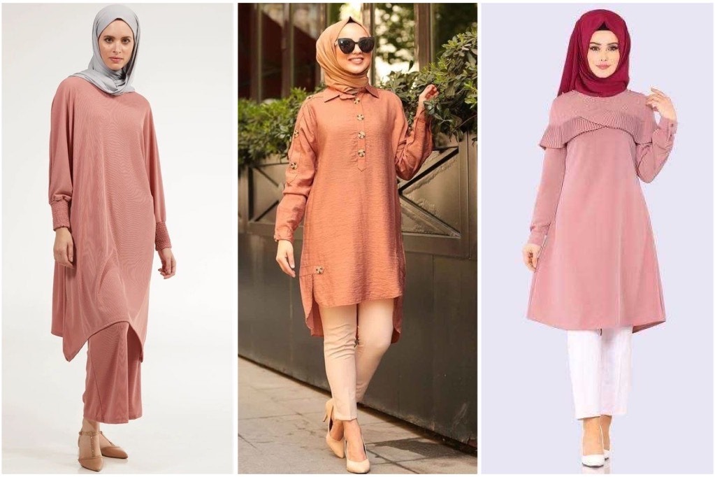 7 Perpaduan Warna  Hijab yang  Cocok dengan Tunik Pink Salem 