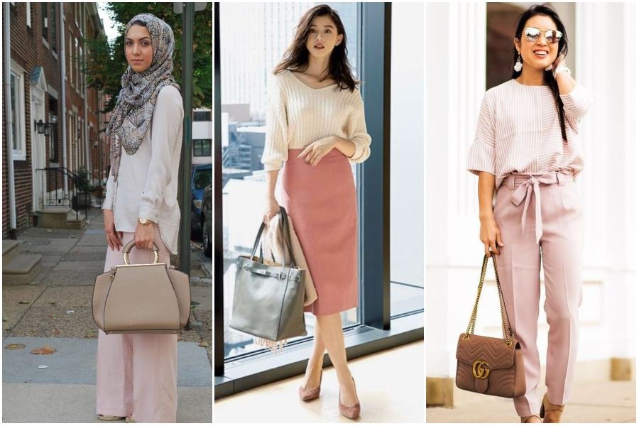 7 Perpaduan  Baju  Warna  Pink Salem  Buat Ke Kantor Termasuk 