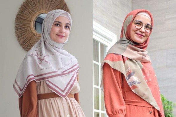 8 OOTD Hijab Dengan Baju Lama Seperti Shireen Sungkar, Termasuk Tunik Dan Rok Plisket - Womantalk